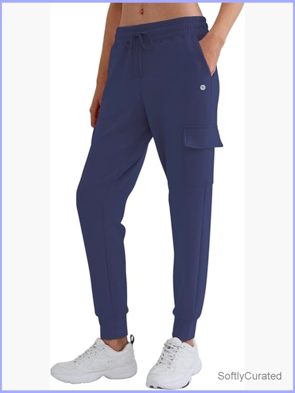 Soft Cargo Jogger Sweatpants with Pockets, Tapered Athletic Lounge Pants